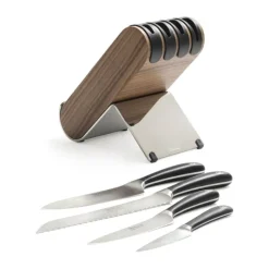 Robert Welch Signature Knivblok - 5 dele H 21,4 x B 13,1 x L 22 cm - Valnøddetræ/plastik/rustfrit stål - Natur