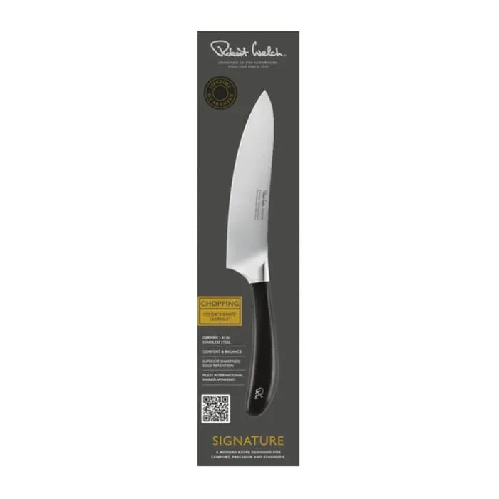 Robert Welch Signature Kokkekniv L 16 cm - Rustfrit stål/plastik - Sort