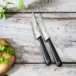 Robert Welch Signature Steakkniv - 2 stk. L 12 cm - Rustfrit stål/plastik - Sort