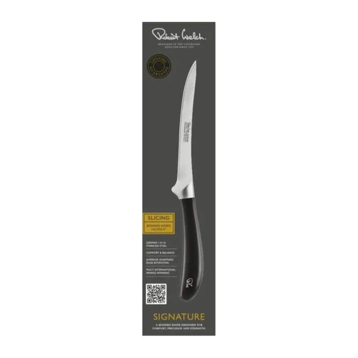 Robert Welch Signature Udbenerkniv L 16 cm - Rustfrit stål/plastik - Sort