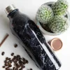 Root7 OneBottle Termo Drikkedunk 350 ml - Rustfrit stål/kobber - Black Marble