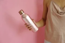 Root7 OneBottle Termo Drikkedunk 500 ml - Rustfrit stål/kobber - Rose Gold Sparkle