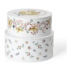 Rosendahl Cottage Opbevaringsdåse - 2 stk Ø 20/22 cm - Metal - Hvid