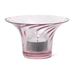 Rosendahl Filigran Optic Jubilæums Fyrfadsstage Ø 11 cm - Mundblæst Glas - Blush