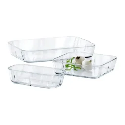 Rosendahl Grand Cru Fadsæt - 3 dele B 23,5/23,5/24,5 x L 12,5/23,5/37,7 cm - Ovnfast glas - Klar