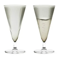 Rosendahl Grand Cru Nouveau Champagneglas - 2 stk. H 18 cm - Mundblæst glas - Smoke