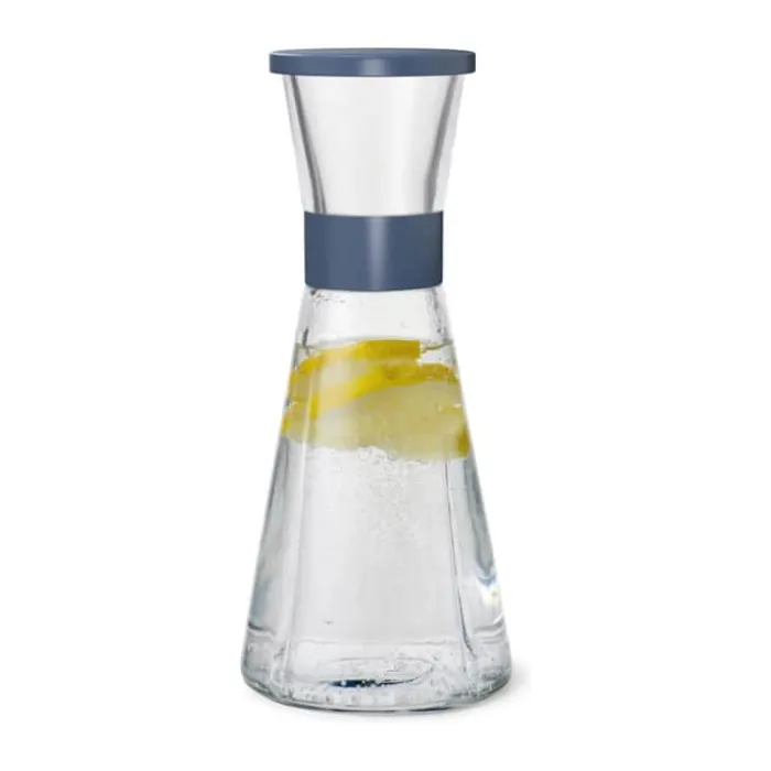 Rosendahl Grand Cru Vandkaraffel inkl. låg 90 cl - Blyfrit glas/rustfrit stål - Ocean Blue