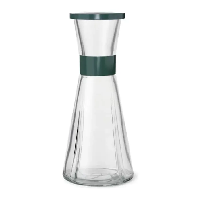 Rosendahl Grand Cru Vandkaraffel inkl. låg 90 cl - Blyfrit Glas/rustfrit stål - Forest Green