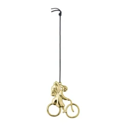 Rosendahl Karen Blixen Juleophæng - Englepige på cykel H 7 cm - Zink alloy - Forgyldt