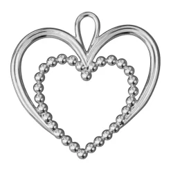 Rosendahl Karen Blixens Jul Ophæng - Hjerte H 6,5 cm - Metal belagt med sølv