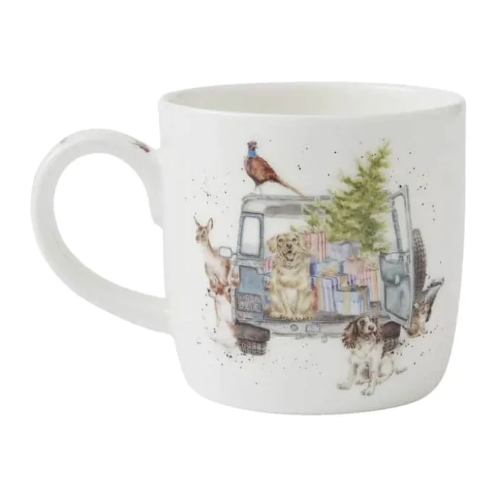 Royal Worcester Wrendale Krus - Driving home xms 31 cl - Benporcelæn - Multifarvet