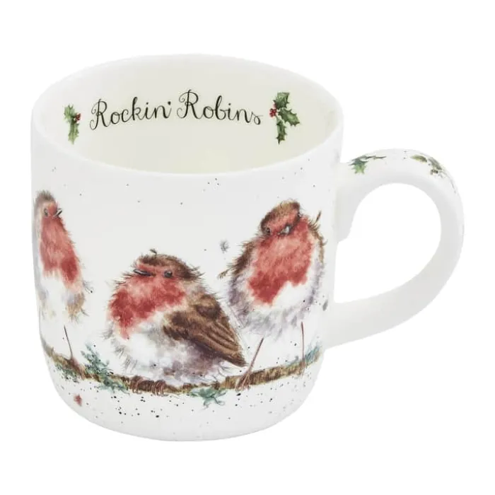 Royal Worcester Wrendale Krus - Rockin robins 31 cl - Benporcelæn - Multifarvet