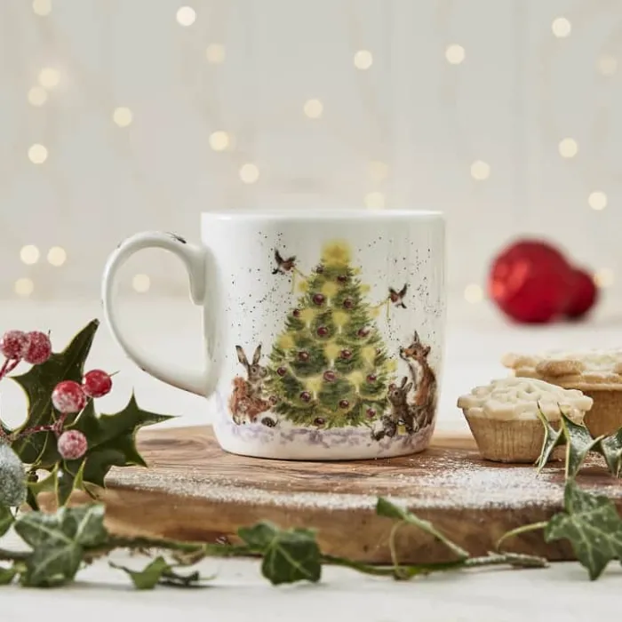 Royal Worcester Wrendale Krus - Oh christmas tre 31 cl - Benporcelæn - Multifarvet