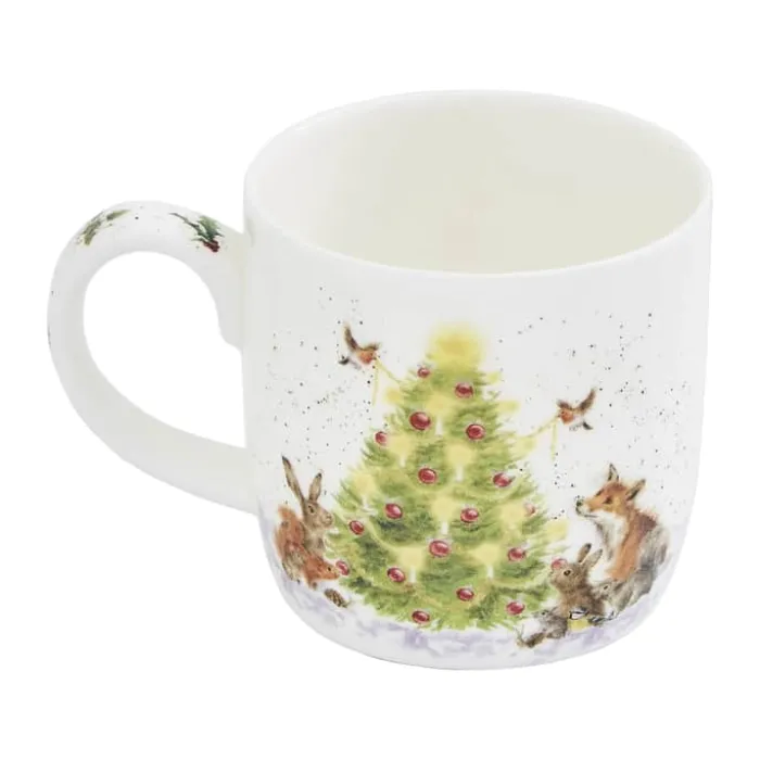 Royal Worcester Wrendale Krus - Oh christmas tre 31 cl - Benporcelæn - Multifarvet