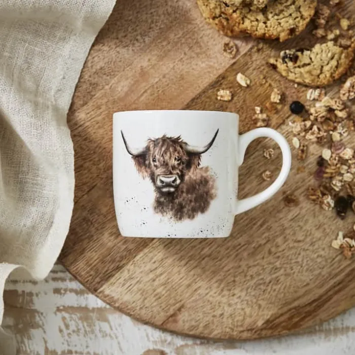 Royal Worcester Wrendale Krus - Highland cow 31 cl - Benporcelæn - Multifarvet