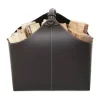 Ørskov Copenhagen Brændekurv H 47 x B 41 x L 37 cm - Læder - Chokolade