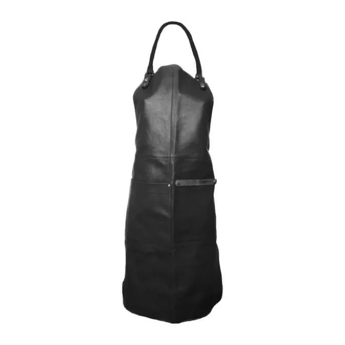 Ørskov Copenhagen Gourmet Forklæde B 85 x L 55 cm - Læder - Sort