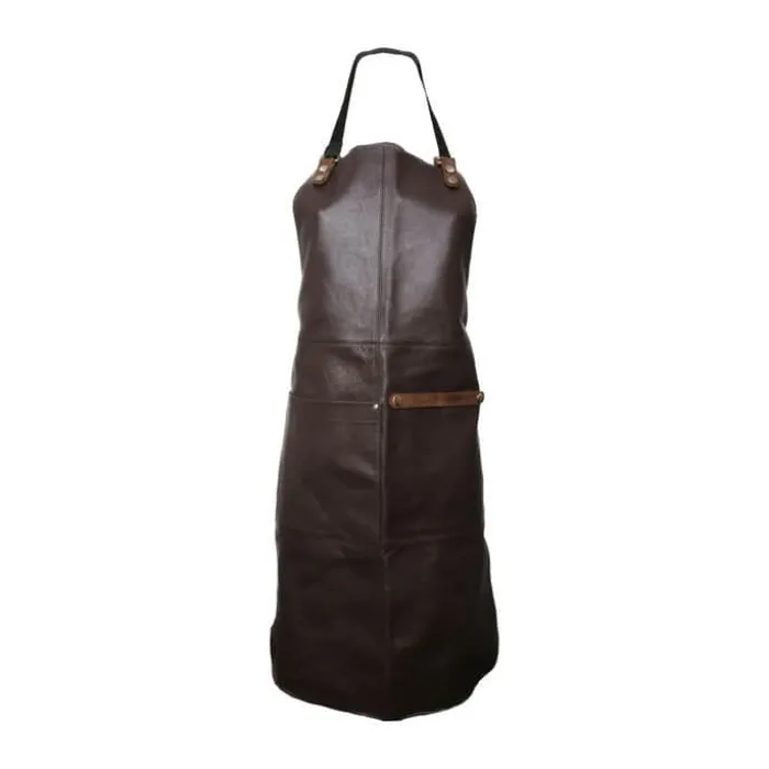 Ørskov Copenhagen Gourmet Forklæde B 85 x L 55 cm - Læder - Chokolade