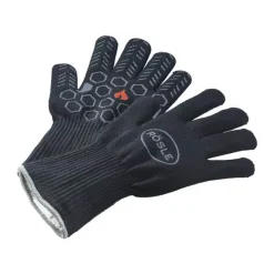 RÖSLE Grillhandske - 2 stk. L 34 x B 18,5 cm - Bomuld/meta-aramid - Sort