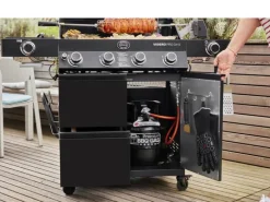 RÖSLE Videro Pro Gasgrill Grillareal: B 70 × D 45 cm - 4 brændere