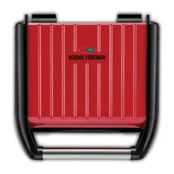 Russell Hobbs George Foreman Steel Family Grill 1650 Watt - 2 grillfunktioner - Non-stick-plader