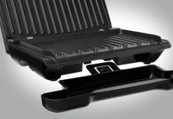 Russell Hobbs George Foreman Steel Family Grill 1650 Watt - 2 grillfunktioner - Non-stick-plader