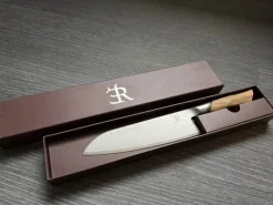 Ryda Knives A-73 Santoku L 18 cm - Stål/oliventræ