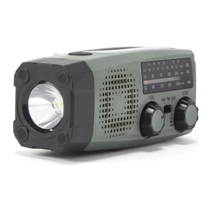 Safly Aktivt Liv Nød-radio B 16,3 x H 5,5 x L 6,5 cm - Plastik - Grøn