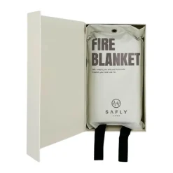 Safly Home Brandtæppe B 16 x L 28 x H 5,5 cm - Glasfiber - Hvid