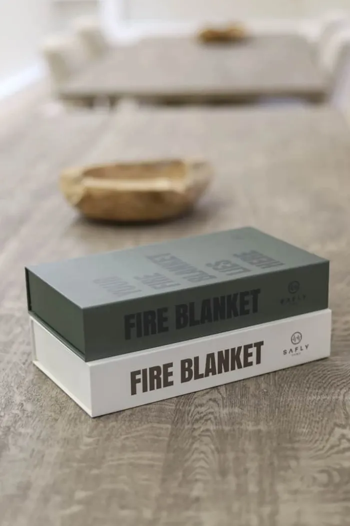 Safly Home Brandtæppe B 16 x L 28 x H 5,5 cm - Glasfiber - Hvid