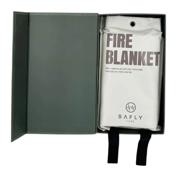 Safly Home Brandtæppe B 16 x L 28 x H 5,5 cm - Glasfiber - Hvid