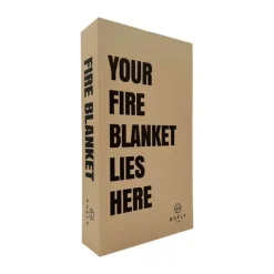 Safly Home Brandtæppe B 16 x L 28 x H 5,5 cm - Glasfiber - Hvid