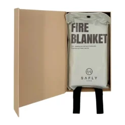 Safly Home Brandtæppe B 16 x L 28 x H 5,5 cm - Glasfiber - Hvid