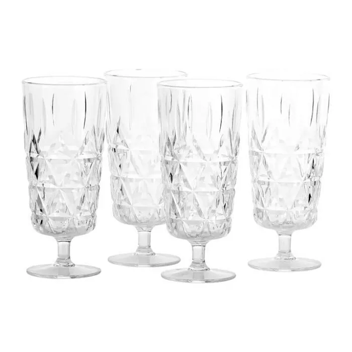 Sagaform Picnic Juni Glas på Fod - 4 stk. 20 cl - Akrylplast - Klar