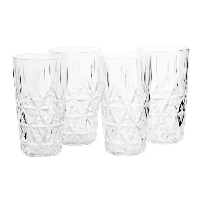 Sagaform Picnic Juni Glas - 4 stk. 40 cl - Akrylplast - Klar