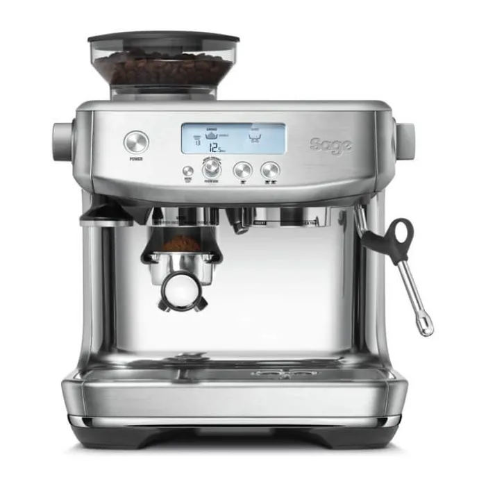 Sage Barista Pro Espressomaskine 20 indstillinger - Integreret kværn - Mælkeskummer - Sølvfarvet