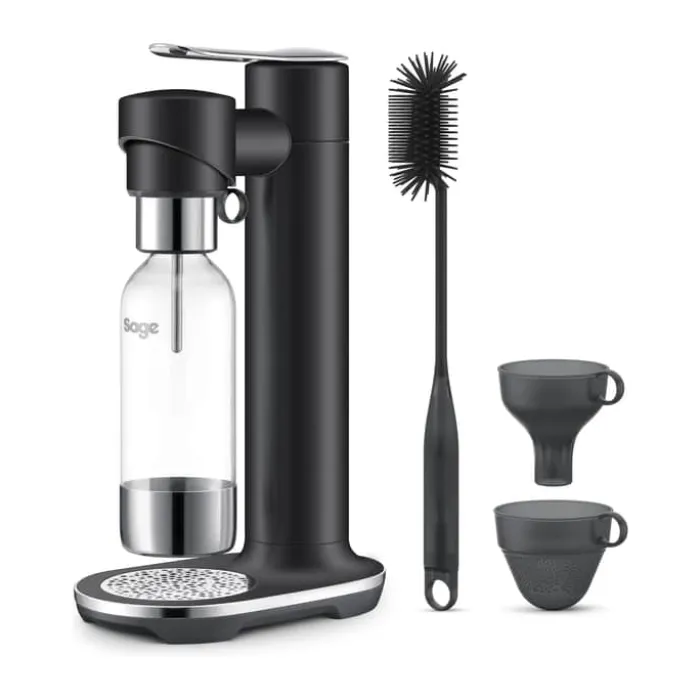 Sage InFizz Fusion Sodamaker Inkl. 1 flaske - Rustfrit stål - Black Truffle