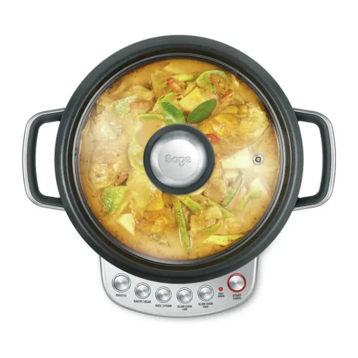 Sage Multicooker Risotto Plus Riskoger 3,7 liter - Automatisk sluk - Sølvfarvet