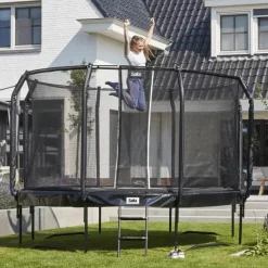 Salta First Class Trampolin Ø 427 cm - Stål/Polyester - Sort