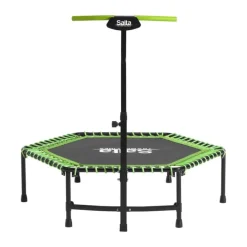 Salta Fitness Trampolin m. håndtag Ø 128 x H 34 cm - Stål/Polyester - Sort/grøn