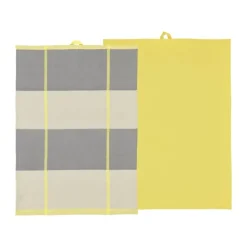 Södahl Blocks Viskestykke - 2 stk. B 50 x L 70 cm - Bomuld - Gul