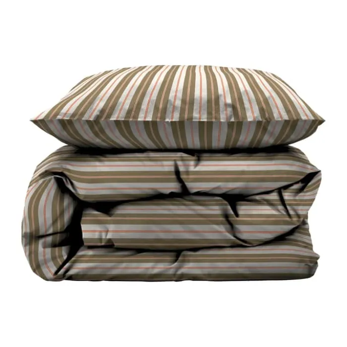 Södahl Flow Sengetøj B 140 x L 200 cm - Bomuld - Olive