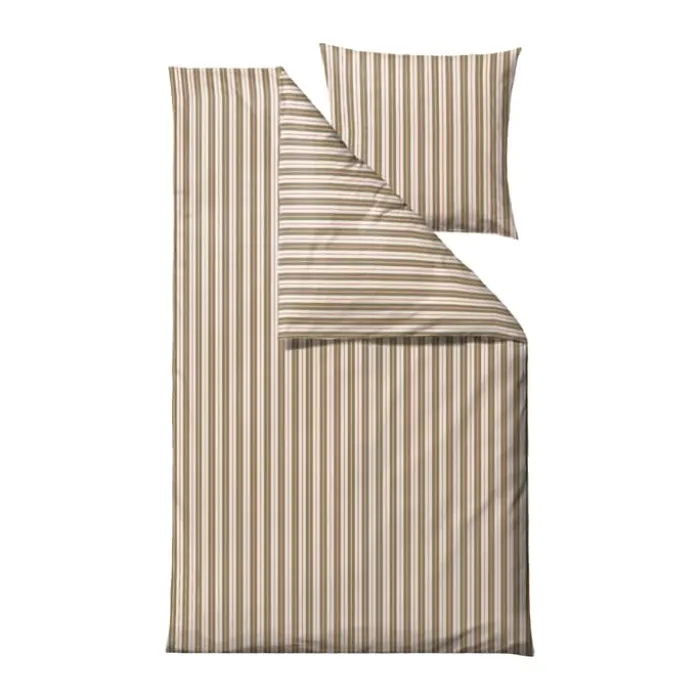 Södahl Flow Sengetøj B 140 x L 200 cm - Bomuld - Olive