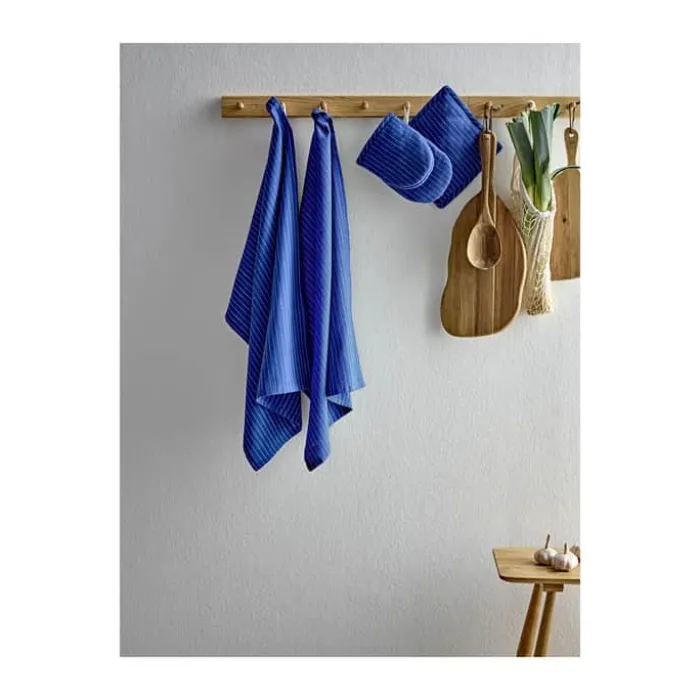 Södahl Line Grydelapper - 2 stk. B 20 x L 20 cm -Bomuld - Blue