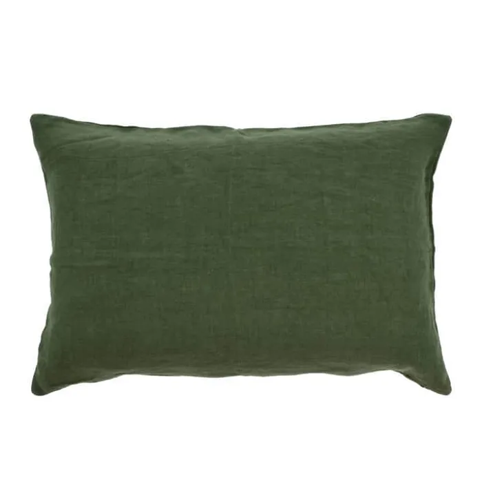 Södahl Linen Pude B 40 x L 60 cm - 100% hør - Forest green
