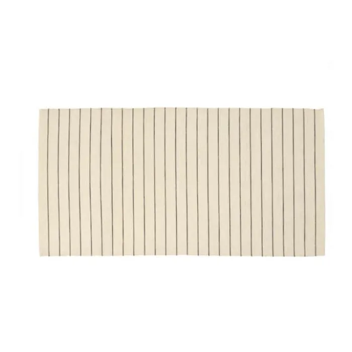 Södahl Line Tæppe B 75 x L 150 cm - Bomuld/polyester - Beige/grå