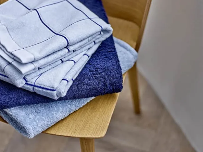 Södahl Organic Comfort Håndklæde B 40 x L 60 cm - Økologisk bomuldsfrotté - Linen blue