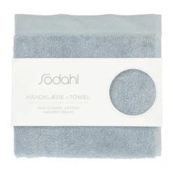 Södahl Organic Comfort Håndklæde B 40 x L 60 cm - Økologisk bomuldsfrotté - Linen blue