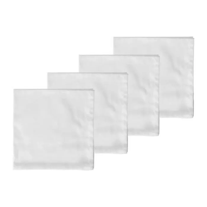 Södahl Tiles Damask Mundserviet - 4 stk. B 45 x L 45 cm - Bomuld - Hvid