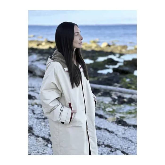 Södahl Vinterbadekåbe - L/XL B 82 x L 120 cm - Polyester - Beige